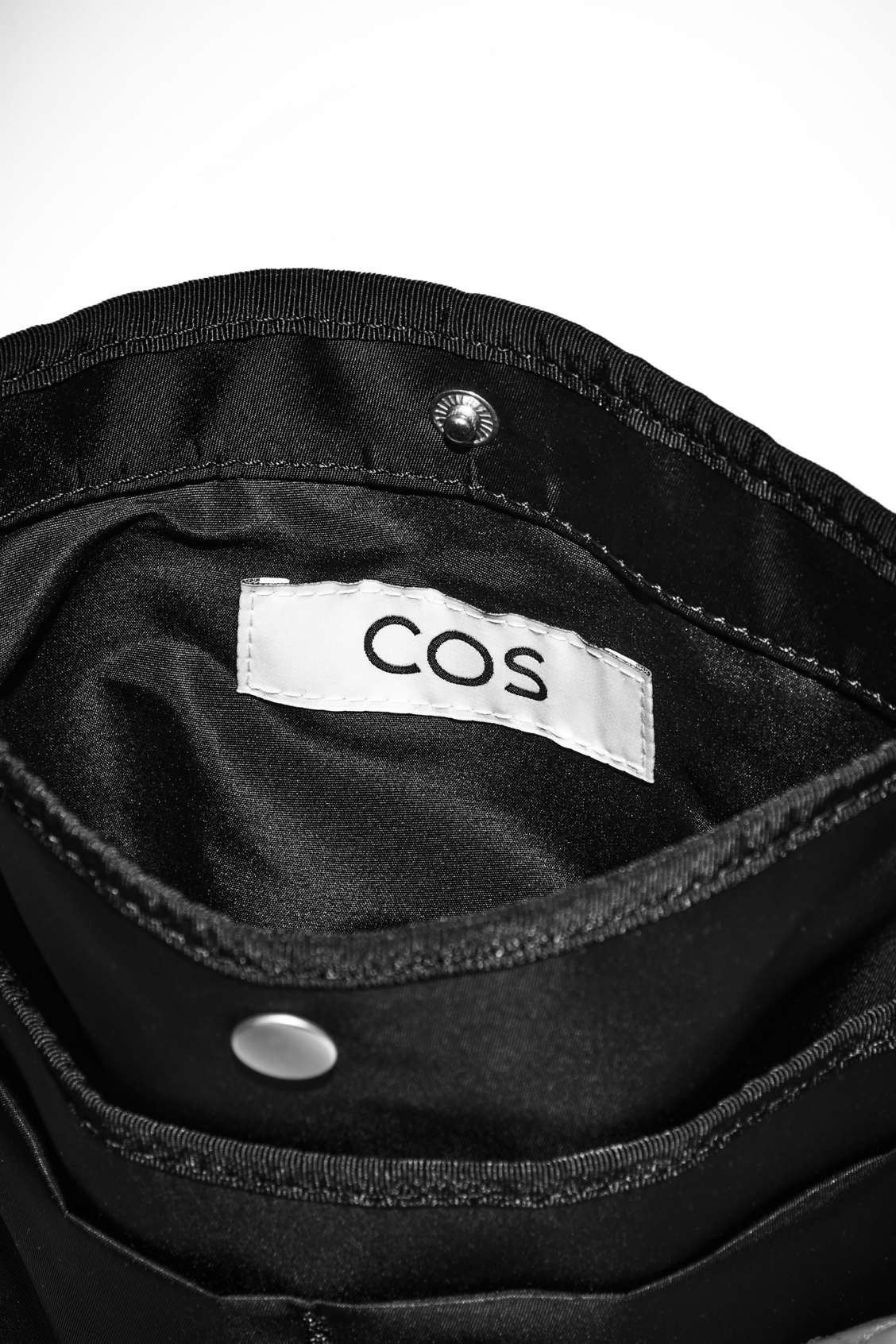 COS Synthetic Nylon Crossbody Sling Backpack in Black Womens Bags Backpacks 