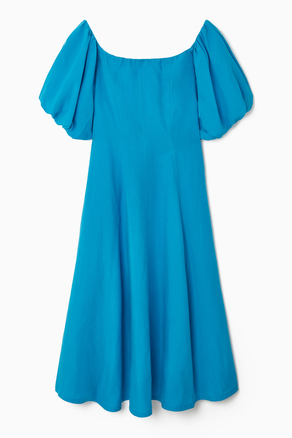 COS Ruffled Linen-Blend Midi Dress 2024, Buy COS Online